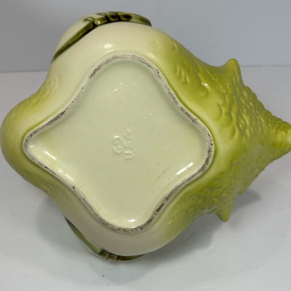 MCM 1950s Hull Pottery 69 Goose Swan Duck Planter Candy Bowl USA Chartreuse 12” - Picture 6 of 9